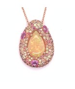 Natural Opal Sapphire Necklace 14k Gold 11.5 TCW GIA Certified $8,950 01... - £3,854.00 GBP