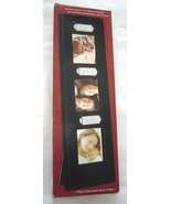 Triple Photo Frame Vertical Holds 2 3/8&quot;X 2 3/8&quot; Size Photos Pre Printed... - £11.76 GBP