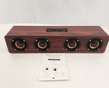 Cahaya Bookshelf Bluetooth Speaker AM FM Radio Red Faux Wood New in Box - $38.52
