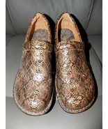 BøC Born Clogs Slip on Comfort Shoes Brown Reptile Size 8 Women&#39;s EUC - €30,62 EUR