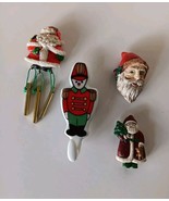 Mixed Lot of 4 Refrigerator Magnets Christmas Holiday Decor - $9.95