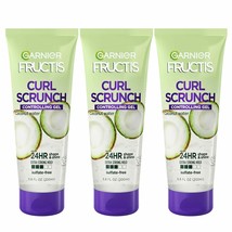 3 Pack Garnier Fructis Curl Scrunch Controlling Gel, For Curly Hair - £24.92 GBP