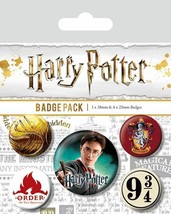 Harry Potter Official Pin Backed Badge Pack Gryffindor - £5.86 GBP