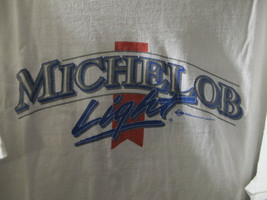 Vintage Adult XL Michelob Light Beer Party T-Shirt 100% Cotton White 1990&#39;s - £19.51 GBP