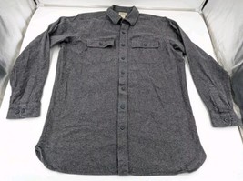 LL Bean Men&#39;s Heavy Chamois Cloth Flannel Shirt Shacket XL Tall XLT Butt... - £19.41 GBP
