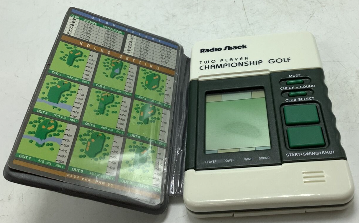 RADIO SHACK handheld 2-Player Championship Golf electronic game 18 holes... - $5.89