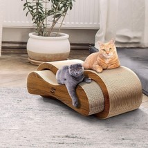 ScratchMe Cat Scratching Post Lounge Relaxing Bed Cat Scratcher Cardboard Catnip - £44.10 GBP