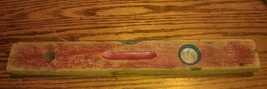 Vintage Antique Wood Level Carpentry Red Painted 18 Inch Classic Tool Woodworkin - £15.97 GBP