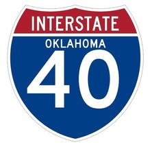 Oklahoma Interstate 40 Sticker R7162 Highway Route Sign Road Sign - £1.14 GBP+