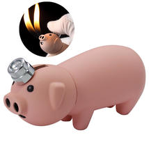 Cute Pig Shape Butane Lighters, Dual Soft Flames Cigarette EDC (Without Fuel) - £12.57 GBP