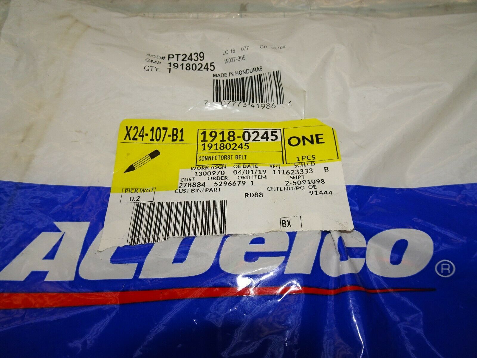 GM 19180245 Wiring Harness Pigtail Connector Belt PT2439 OEM NOS General... - $20.30