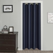Navy W39 X L78 Inch Doorway Curtain Panel Room Divider Solid Blackout 78 Inch - £25.91 GBP
