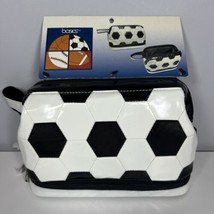 Vintage Soccer Textured Toiletry Makeup Travel Bag Brand New! Basics - $24.74
