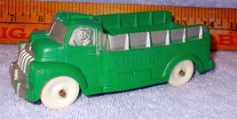 Vintage Auburn Rubber Green No 518 Cargo Utility Toy Truck White Tires 1950's - £7.92 GBP