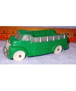 Vintage Auburn Rubber Green No 518 Cargo Utility Toy Truck White Tires 1950's - $9.95