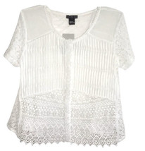 Anthropologie Loving Lace Top Small 2 4 Ivory Beaded Back Super Embellsihed NWT - £102.58 GBP