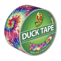 Duck Brand 283268 Printed Duct Tape Single Roll, Love Tie Dye - $14.99