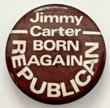 1970/80s Jimmy Carter Born Again Republican RARE Political Pinback Button PB91-2 - £23.59 GBP