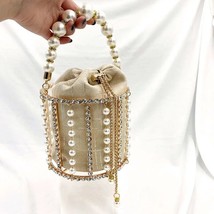  out handbags wedding party pearls crystal diamonds basket birdcage clutch bags wedding thumb200