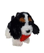 Kellytoy Puppy Dog Black White Valentine Holding Red Bone Kisses 12&quot; - $454.99 MXN