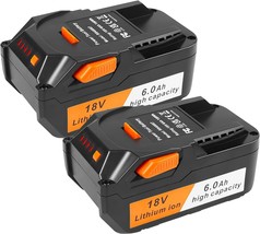 Aryee 18V 6000Mah Battery Replacement Compatible With Ridgid 18V Drill, 2 Pack - £56.36 GBP