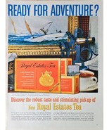 READY FOR ADVENTURE-New Royal Estates Tea-Robust Taste-1961 VTG Print Ad - $215.71 MXN