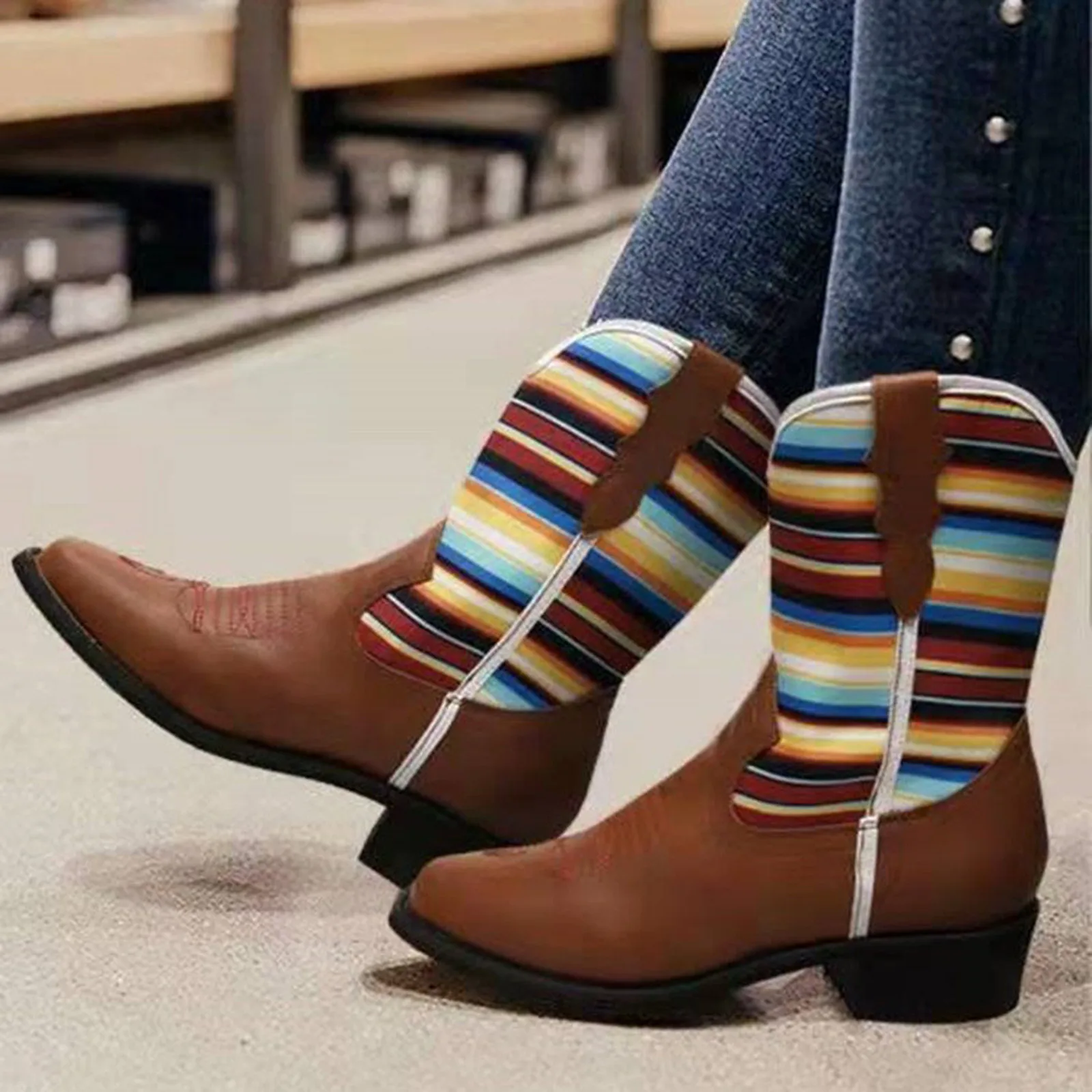  Boots Mid- Shoes boy Boot Modern Casual Western Women&#39;s women&#39;s boots Womens  H - £97.80 GBP