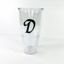 Tervis Tumbler 24 Oz Clear Initial D Clear Cup Hot or Cold - £21.23 GBP