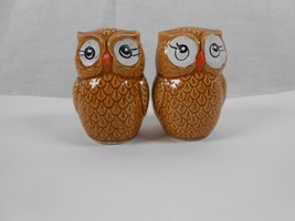 Vintage Anthropomorphic Owl Salt and Pepper Shakers made in Japan - $7.70
