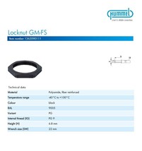 x6 Hummel PG9 1.262.0901.11 NN-09-BK Locknut Liquid Tight Cord Grip Gland - £6.37 GBP