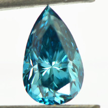 0.98 Carat Pear Shape Diamond Fancy Blue Color SI2 Loose Enhanced IGI Certified - £1,015.35 GBP