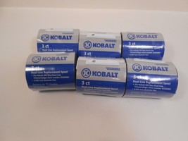 Kobalt #0506892 Dual-Line Replacement Spool .065&quot; 3 Count Pack NEW lot of 6 - $23.38
