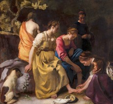 12522.Room Wall Poster.Interior art design.Vermeer painting.Diana and Companions - £12.80 GBP+
