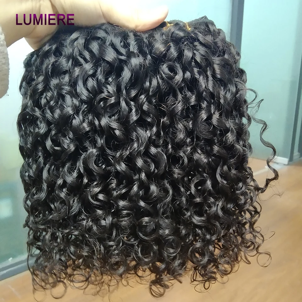 10&quot;-30&quot; Pixie/Pissy/Bouncy curly Funmi Brazilian Human Hair Weave 3/4 Bundles - £16.93 GBP+