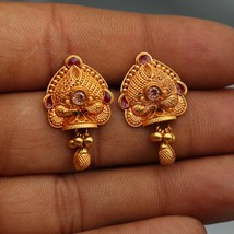 22k Yellow Gold Dangle Earrings Jewelry, Fabulous Custom made gold Earrings, 22k - £790.60 GBP