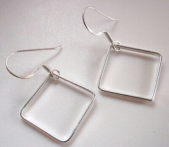 Basic Squares 925 Sterling Silver Earrings Corona Sun Jewelry Small - £6.50 GBP