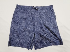 Size 36 A/X Armani Exchange PALMS Navy Blue Drawstring 7&quot; Casual Shorts 36&quot; - $46.53
