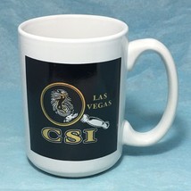 Las Vegas CSI Crime Scene Investigator Beer mug White Black Gold colors - £4.70 GBP