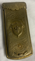 Victorian W Avery &amp; Son The Quadruple Golden Casket Fleur De Lis -NEEDLE Holder - £186.72 GBP