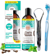 GuruNanda Coconut Oil Pulling with 7 Essential Oils and Vitamin D3, E, K2 - £21.24 GBP