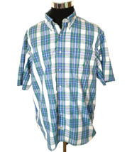 Nautica Shirt Men&#39;s Size XLarge 100% Cotton Multicolor Plaid Button Front Casual - £15.94 GBP