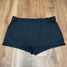 Lands End Womens Solid Black Boy Short Bikini Bottom Size 14-16 Swim Suit - £21.72 GBP