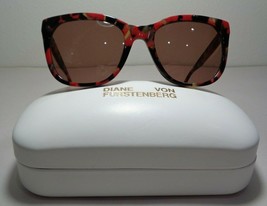 Diane von Furstenberg LEIGHA DVF678S Red Tortoise New Women&#39;s Sunglasses - £157.48 GBP