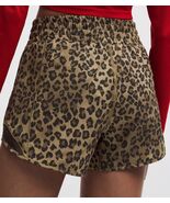FAST SHIP  LULULEMON Hotty Hot High Rise Short 4” True Leopard Night Bro... - $149.90