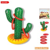 Inflatable Cactus Ring Toss Game for Western Parties Summer BBQs Mexican... - $32.62