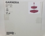 IKEA GARNERA Steel Serving Stand 2 Tiers Red Spring Tulips Design 13&quot; New - $35.29