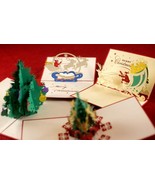 3D Pop Up Christmas Cards Pack of 4, Paper Art, Holiday Cards, Merry Chr... - £11.02 GBP