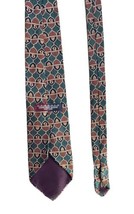 Geoffrey Bean 100% Silk Mens Green Multicolor Vintage Tie - $48.02