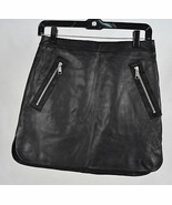 Topshop Womens Faux Leather Mini Skirt Black 6 - $40.74 CAD