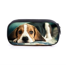 Dog Beagle German Shepherd Rottweiler Cosmetic Cases Pencil Bag Women Makeup Bag - £11.25 GBP
